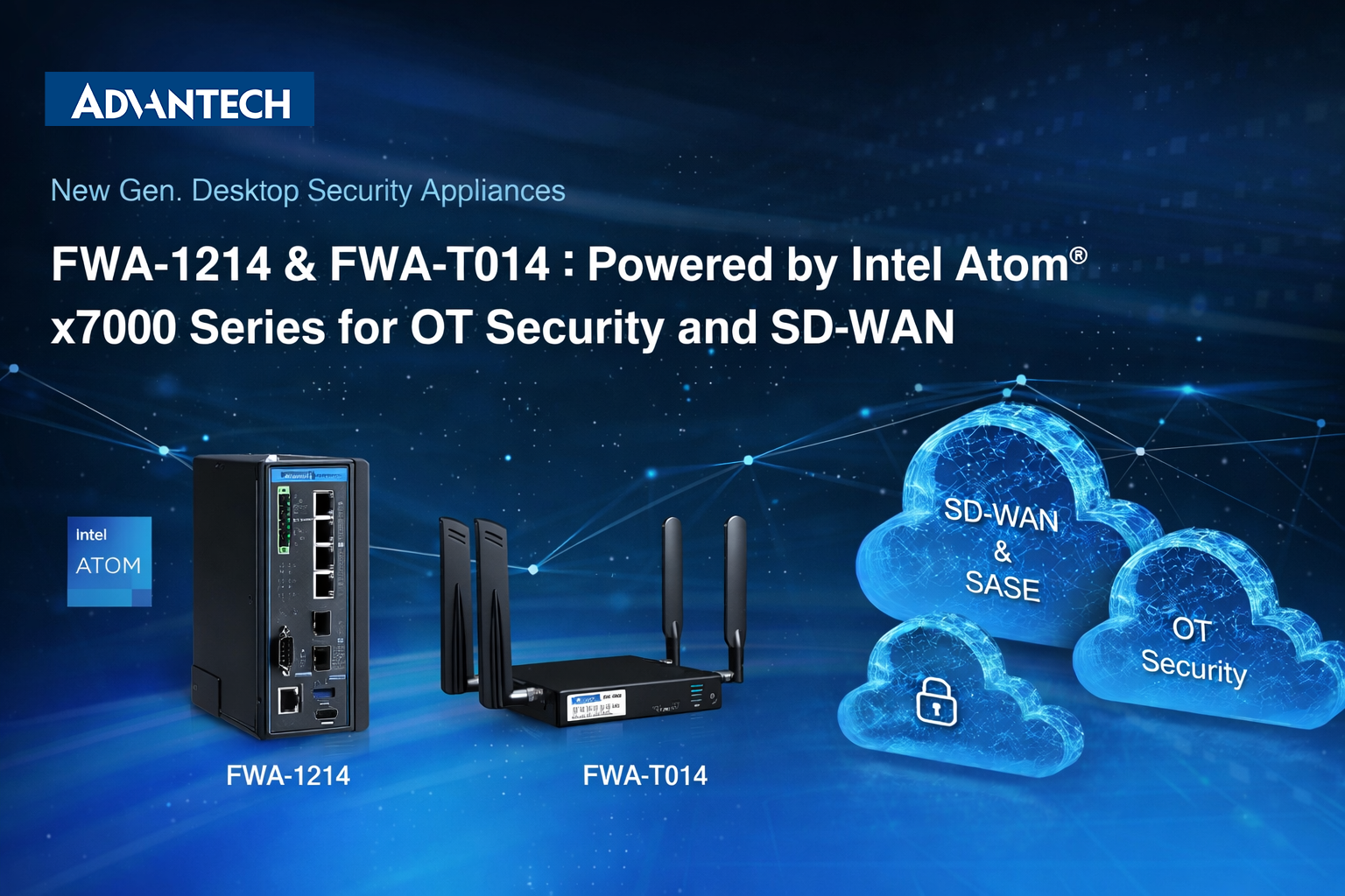 thiết bị bảo mật mạng Advantech FWA-1214 và FWA-T014 mới